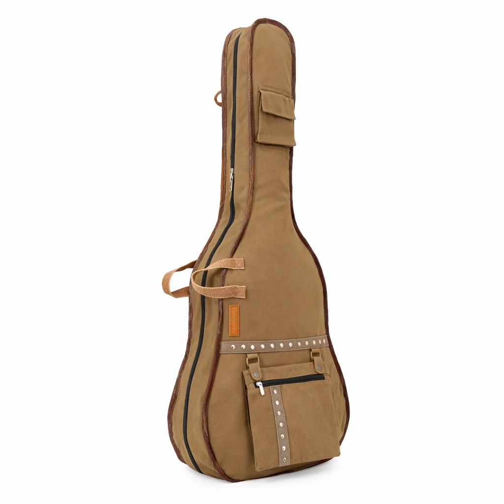 Khaki Unisex Padded Guitar Bag for Musicians